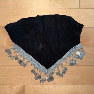 Missguided strapless fringe top